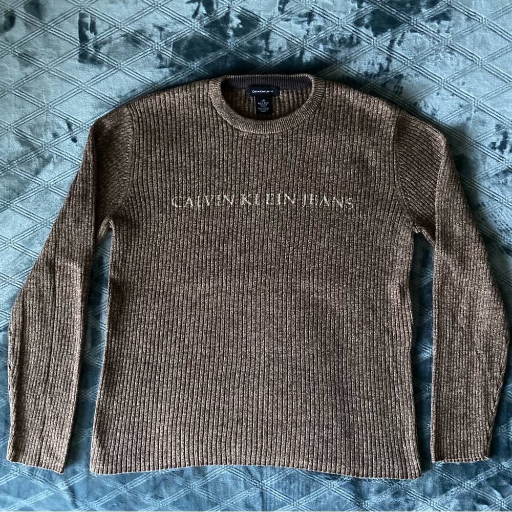 Calvin Klein Jeans stretch sweatshirt form fitting sz L